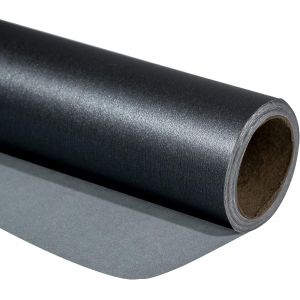 Papier D'emballage Noir Mat-Mini Rouleau-Couleur Unie Nacrée-Papier Lustré Parfait Pour Mariage,Anniversaire,Noël,Baby Shower-43.2 Cm X 10 M - Neuf