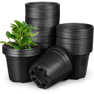 Nouvelhorizonstore-100 Pi&egrave;ces Pots De Fleurs En Plastique, 10cm Jardini&egrave;re L&eacute;gers Pour Semis Conteneur Pour Semis De P&eacute;pini&egrave;re Pour L&eacute;gumes Fleurs Herbes Aromatiques Boutures Et Plantes Succulentes ( - Neuf