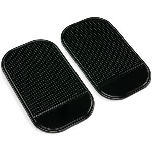 LORANKA-Lot de 2 tapis antid&eacute;rapants pour t&eacute;l&eacute;phone portable - Support de voiture sans colle pour smartphone, lunettes, etc. - Tapis adh&eacute;sif pour tableau de bord - Neuf