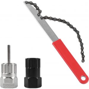 Fouet À Chaîne De Vélo Avec Extracteur De Pignon,Extracteur De Volant D¿Inertie De Vélo,Outil De Vélo Pour Volant D¿Inertie À 7,8,9,10,11,12 Vitesses - Neuf