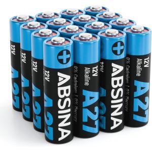 ASON-16X Pile 27A 12V Alkaline Pour Telecommande Portail,Ouvre-Porte De Garage Et Bien Plus-Pile A27 12V Alcaline Mini Étanche Et Durable-Piles A27,Pile 12V 27A,27A 12V Pile,Pile V27A - Neuf
