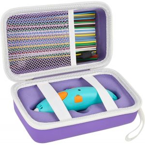 MEVRONISSHOP-tui compatible avec 3Doodler Start+ Essentials (2025) pour stylos 3D pour enfants, support de rangement pour recharge de filament d'impression et chargeur micro-USB (bo&icirc;te uniquement), v - Neuf