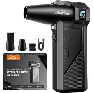 JEXNOVASHOP-Souffleur Air Comprim&eacute;&iquest;250000 TR/Min Souffleur PC, Bombe Air Sec - Nettoyage PC avec Affichage LED, Plumeau Air Comprim&eacute; &agrave; 3 Vitesses pour PC Duster pour Nettoyage PC, Maison, Canap&eacute;, Voi - Neuf