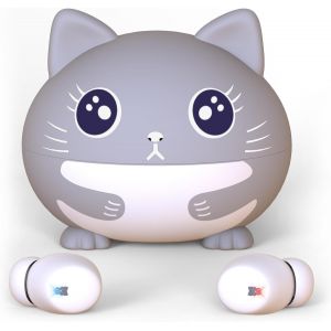 lbgwp60-Casque Chat Pour Enfants Avec Micro, Volume Limité, Poids Léger, Contrôle Tactile, Stéréo Hifi, Écouteurs Bluetooth Pour Filles, Garçons, Pour L'École, Mini Écouteurs Sans Fil Pliables Pour - Neuf