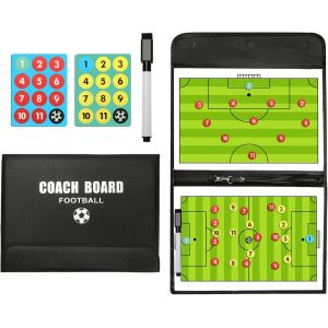 Tableau Football Tactique,Étanche Et Pliabletableau Coach Football,Tableau Magnetique Football,Stylo Tactique,Siflets,Porte Plaque Tactique Pour Entraînement,Coach,Compétition - Neuf
