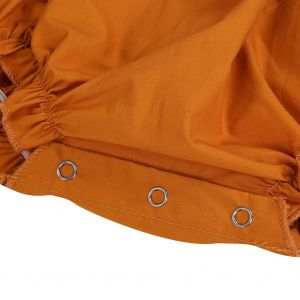 Combinaison A Manches Volantees Et Noud Papillon Pour Bebe Fille (Jaune Brunatre 90) - Neuf