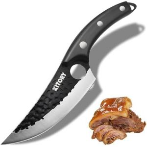 Jexnovashop-Couteau Japonais Professionnel, Viking Couteau De Cuisine Tranchant, Forg&eacute; &Agrave; La Main Parfait Pour Couper Et D&eacute;sosser, Full Tang, Poign&eacute;e En Pakkawood - Neuf