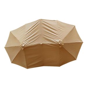Toile De Rechange Imperm&eacute;able De 2,7 M Pour Parasol De Terrasse &Agrave; 12 Baleines - Kaki/Beige - Neuf