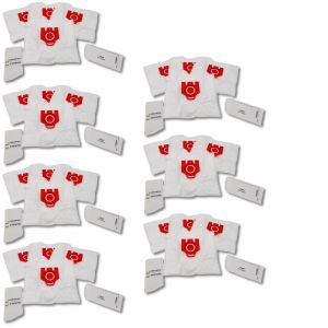 SOS Accessoire Lot de 7 Sac d'aspirateur pour Miele FJM Série Complete C1 Compact C1 C2 FJM Série S2 S3 S4 S5 S6 S7 avec 2 Filtres en Microfibre Aspirateur (9917710 KOMPATIBEL) - Neuf