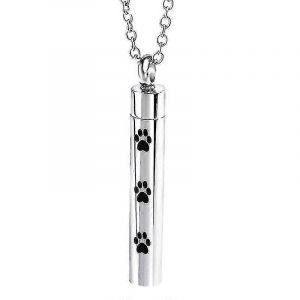 Patte Urne Crémation Collier Argent Sterling Chien Chat Animal De Compagnie Patte Impression Crémation Bijoux Pour Animal De Compagnie Cendres Animal - Neuf