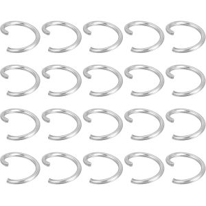 Eryi-200pcs Anneaux Brisés Ouverts, 6mm Anneaux En Acier Inoxydable, Anneaux Divisés En Forme De Cercle Pour La Fabrication De Bijoux, Réparation De Colliers, Argenté - Neuf