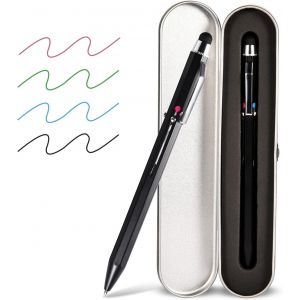 5 in 1 Multi-Color Multifunction Stylus Pen with Metal Gift Box, Black, Blue, Red, Green, iPad Ballpoint Pen with Universal Stylus for Touch Screens - Neuf