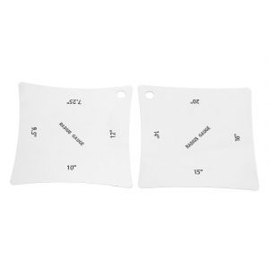 2pcs Guitare Fingerboard Fretboard Selle &Eacute;crou Rayon Jauge Mesure Outil en Acier Inoxydable - Neuf