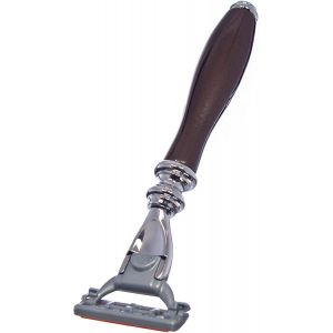 Rasoir Retro Marron Nacr&eacute; Avec Lame 100% Fabriqu&eacute; En France - Neuf