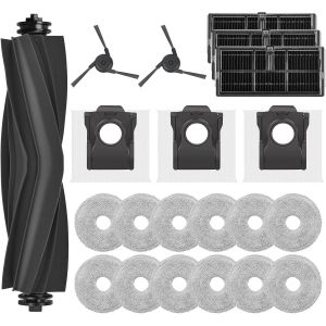 21 Accessoires Compatible avec L40 Ultra X40 Ultra Complete X40 Master Mova P50 Pro Ultra Robot Aspirateur Kit avec 12 Laveur,1 Brosse Principale,2 Brosse Latérale,3 Filtre,3 Sac Aspirateur - Neuf
