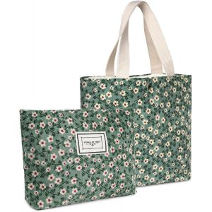 KALANKA-Trousse de Toilette Voyage, Trousses de Maquillage en Toile, Trousse Maquillage Femme, Cosmétiques à Glissière Portable, Sac de Organiseur Cosmétique Sac de Maquillage Femme - Neuf
