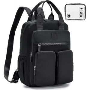 nzqaf-Bagage Cabine 40x30x20 Wizzair Volotea Bagage à Main 40x30x20 Petit Léger Sac à Dos Scolaire Sacs de Voyage Sac à Dos collège Sacs à Dos Loisir Cabine Valise Femmes, Noir - Neuf