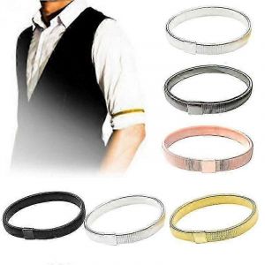 1pc Bracelet Dames Chemise Manches Détenteurs Brassards En Métal Hold Ups Jarretière Suaire Bague Hommes Bracelet Élastique Cerceau Brassard - Neuf