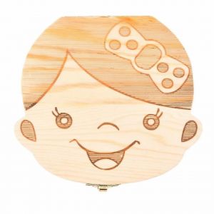 Bo&icirc;te &Agrave; Dents De B&eacute;b&eacute;, Bo&icirc;te &Agrave; Dents En Bois Pour Enfants, Bo&icirc;tes De Sauvegarde Pour B&eacute;b&eacute;, Souvenir Pour Enfants, Bo&icirc;te &Agrave; Dents De B&eacute;b&eacute; De Personnalit&eacute; Mignonne Pour Fille - Neuf