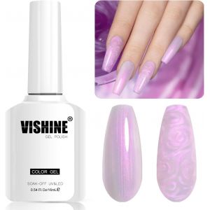 16ml Vernis À Ongles Semi-Permanent Nacré, Gel Brillant Pailleté Pour Ongles En Gel Vernis À Ongles Nacré Avec Fil Shell Gel Vernis Pour Nail Art #M162 - Neuf