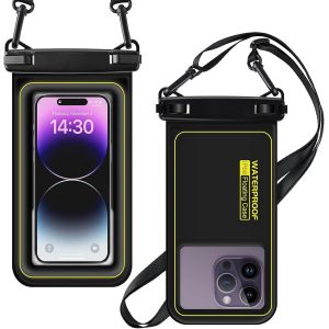 Kalanka-Pochette Étanche Smartphone Ipx8 Pochette Waterproof Téléphone Portable Etanche Pour Iphone 15 14 13 12 11 Pro Max Plus Samsung Galaxy S23 S22 S21 Huawei Xiaomi Jusqu'à 6.8" Avec Corde Réglab - Neuf
