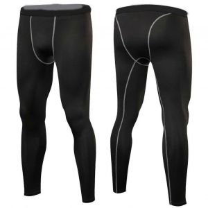 Pantalon De Compression Pour Hommes Élastique Leggings D'entraînement Pour Hommes Séchage Rapide Entraînement Athlétique Collants De Course Ligne Grise Xl - Neuf