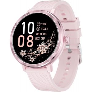 Montre Connect&eacute;e Femme, 1.19"" Amoled Smartwatch Avec Appels Bluetooth, Moniteur De Sommeil, Spo2, Fr&eacute;quence Cardiaque, 100+ Modes Sport, Ip68 &Eacute;tanche Tracker D'Activit&eacute; Compatible Android Ios Rose - Neuf