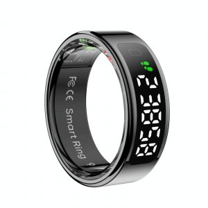 Bague Connect&eacute;e Taille 12 Suivi Sant&eacute; Sport Sommeil Etanche Bluetooth 5.2 Noir Yonis - Neuf
