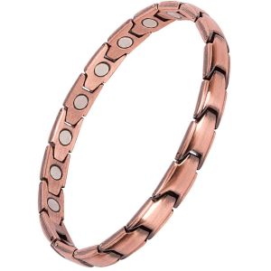 Bracelet Magnétique Élégant En Cuivre Pour Femme, Soulageant La Douleur Liée À L'arthrite Et Au Syndrome Du Canal Carpien. Bracelets Magnétiques Pour Femme, Bracelet En Cuivre Pour Femme. - Neuf