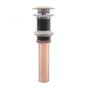 HJLIAN Bonde escamotable pour lavabo de salle de bain en laiton G1 1/4" sans trop-plein (bronze rouge) - Neuf