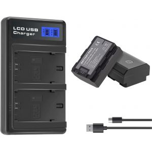 2 Packs Batterie et Chargeur de Batterie A7iii Compatible avec Sony NP-FZ100, Sony A7 III A7R III A7R IV A9 A6600 Alpha 9 Alpha 9S A9S A7III A7R3 A7R4 Batteries pour appareils Photo - Neuf