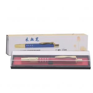 Stylo De Prelevement Sanguin En Acier Inoxydable, Appareil De Massage Par Ventouses Pour Evacuer La Stase Sanguine, Rouge - Neuf