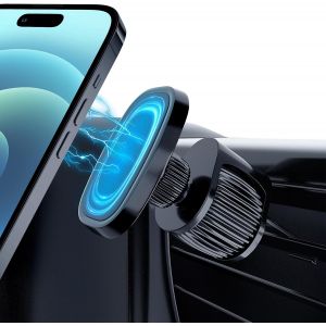 Viedouce Lot De 2 Support Téléphone Voiture Magnétique,Porte Téléphone Magnetique Portable,Aimant Téléphone Voiture Support Grille Aeration Support Magnétique Rotatif À 360° Pour Iphone Huawei - Neuf
