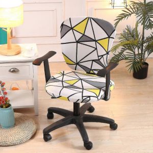 Housses de chaise de bureau universelles, lavables et rotatives - Neuf