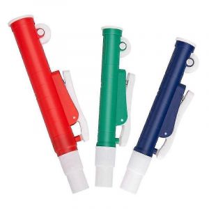 Pompes à pipettes,3 pompes à main de laboratoire : 2 ml bleu,10 ml vert,25 ml rouge,ajuster les pipettes en verre ou en plastique - Neuf