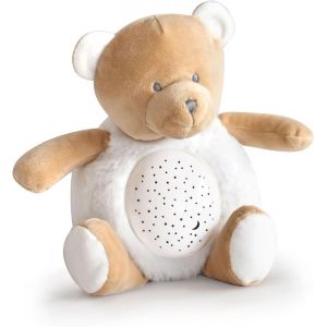 Kalanka-Doudou Et Compagnie - Veilleuse Peluche Ours Musicale Et Lumineuse Pour Enfant - Avec 3 Lumi&egrave;res - Taille 20 Cm - Collection Unicef - Marron Doux - Id&eacute;e Cadeau D&egrave;s La Naissance - Dc3692 - Neuf