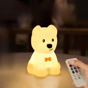 Veilleuse Color&eacute;e Pour Chien, Lampe En Silicone Pour Chien, Veilleuse En Forme D'animal Spongieux - Neuf