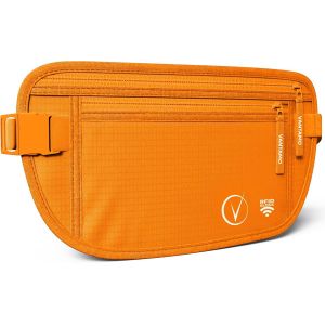 CAUC-Sac Banane Femme Ultra Fin avec Protection RFID, Antivol Banane Homme avec Sangle R&eacute;glable, Ceinture Course &agrave; Pied L&eacute;g&egrave;re pour Voyage et Sport, Pochette Secr&egrave;te pour Telephone et Passeport - Neuf