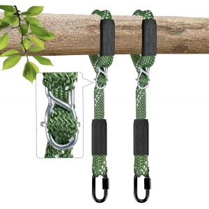 Ulteronixshop-Lot De 2 Cordes De Fixation Pour Balan&ccedil;oire, En Nylon, 203 Cm, R&eacute;glable, Avec Mousqueton, Capacit&eacute; De Charge De 362 Kg, Hamac, Fauteuil Suspendu, Balan&ccedil;oire, Pour L'int&eacute;rieur Et L'ext&eacute;r - Neuf