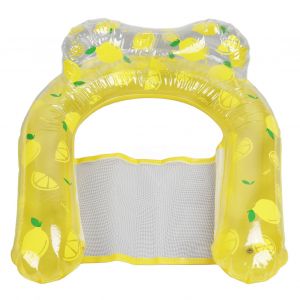 Chaise Flottante De Piscine Gonflable En Pvc En Forme De U Pour Homme Et Femme, Ideale Pour Une Fete, Jaune - Neuf