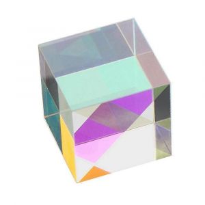 Nouveau,adapté Prisme cubique,Prisme cube carré en verre optique de 30 mm,Prisme de cristal de dispersion RVB X-Cube,pour le jouet scientifique enseignant des leçons physiques,1.18i - Neuf