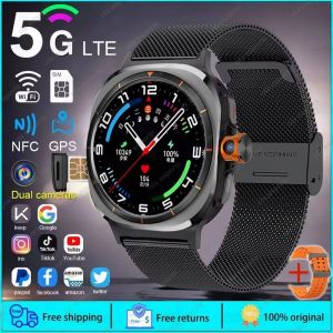 2025 Nouvelle Montre Intelligente 4G/5G Sim Complet Netcom Wifi Nfc Gps 32Gb Montres Pour Homme 32Gb Stockage Hd Cam&eacute;ra Smartwatch Pour Ios/Android.Orange Bkmilan. - Neuf