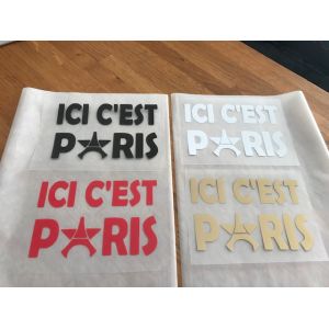 Psg Ici C'Est Paris Patch Flocage - Mod&egrave;le 2 Avec &Eacute;toile Champions D'Europe 2025 - Neuf