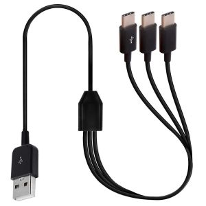 ERYI-Multi Usb C Splitter Y Câble, 2 En 1 Usb 2.0 Type A Mâle À 2 Type C Mâle Câble Prend En Charge Et Transmission De Données Pour I/Phone 15 Plus Pro Max, Huawei P40/P30 1Meter (3 Usb C) - Neuf