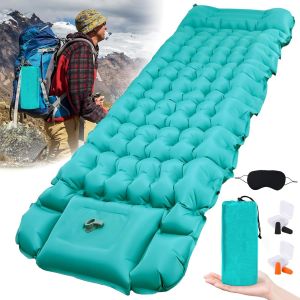 Wqd-Matelas Camping Autogonflant,Matelas De Camping Auto-Gonflable,Portable Matelas Gonflable,Matelas Gonflable Avec Pompe &Agrave; Pied,Tapis De Couchage Camp,Pour Voyages,Tente,Plage(200 * 70cm) - Neuf