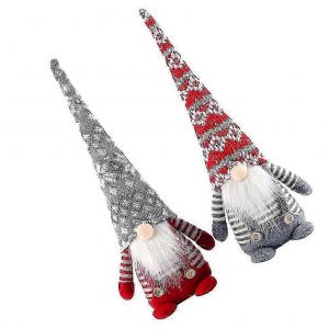 Ambiance de no&euml;l Gnome Poup&eacute;es de bande dessin&eacute;e Ornements pour la Partie de Famille Commerciale de la Fen&ecirc;tre d'Affichage 16.54x6.69x1.18 pouces 2Set - Neuf