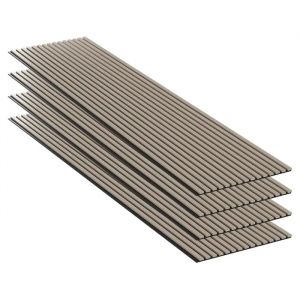 Lot 4 pi&egrave;ces - Panneau Acoustique - Noyer - Feutrine Noir - 240x60x1.1cm - Neuf