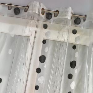 Voilage En Organza Fils Coup&eacute;s - Neuf