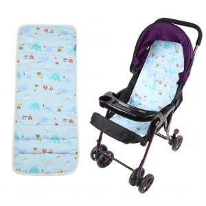 Coussin De Poussette En Coton Doux Pour Bebe (Elephant Bleu) - Neuf