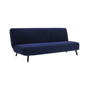 Housse Extensible Pour Canap&eacute; Sans Accoudoirs 120-145 Cm - Bleu Marine - Neuf